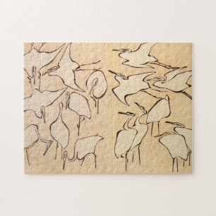Hokusai Cranes Pussel
