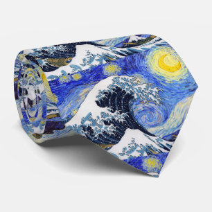 Hokusai , "Den Underbara vågen av Kanagawa" + Gogh Slips