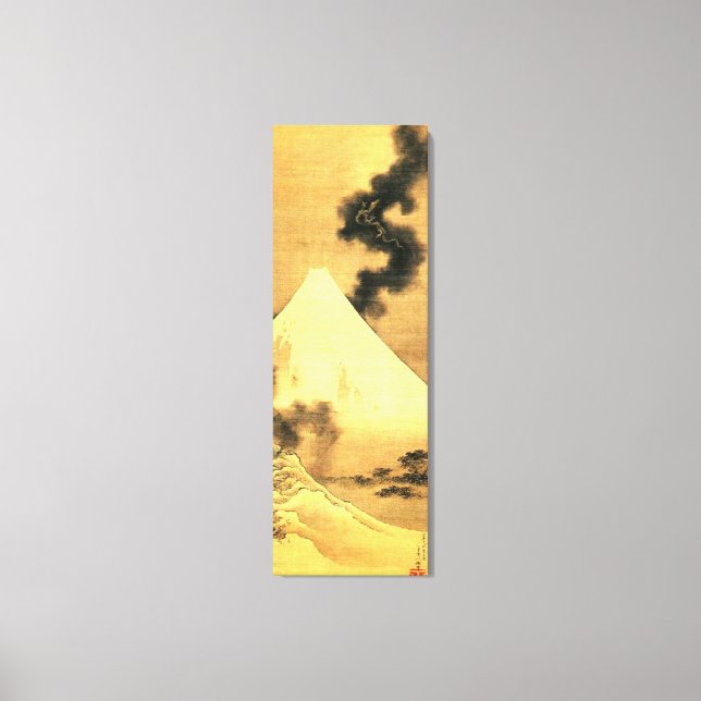Hokusai Dragon of Smoke Escaping Mount Fuji Canvastryck (Framsida)
