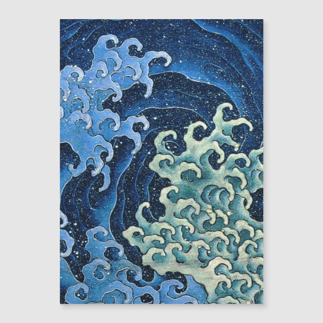 Hokusai Feminina Våg Vintage Ocean  (Framsida)
