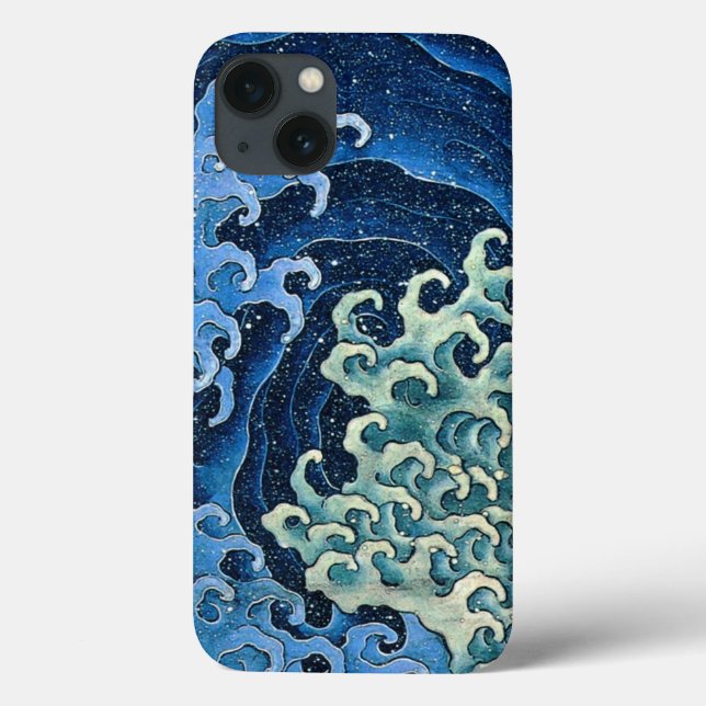 Hokusai Feminina Våg Vintage Ocean  (Baksida)