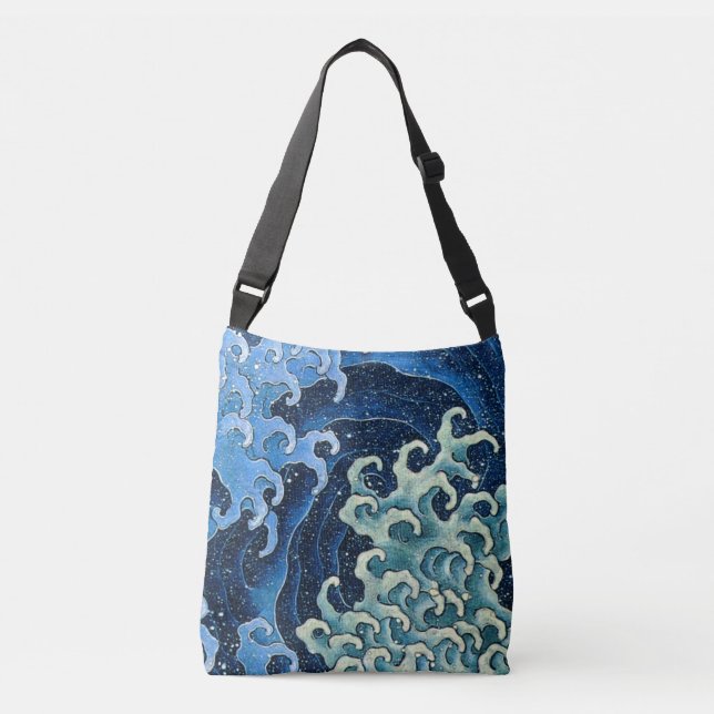 Hokusai Feminina Våg Vintage Ocean  Axelväska (Framsida)