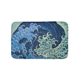 Hokusai Feminina Våg Vintage Ocean Badrumsmatta