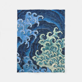 Hokusai Feminina Våg Vintage Ocean Fleecefilt