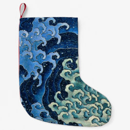 Hokusai Feminina Våg Vintage Ocean Liten Julstrumpa