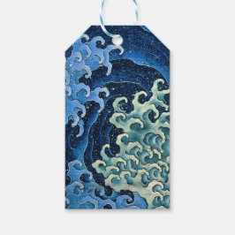 Hokusai Feminina Våg Vintage Ocean Presentetikett