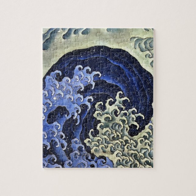 Hokusai Feminine Wave Japansk Vintage Fine Art Pussel (Vertikal)