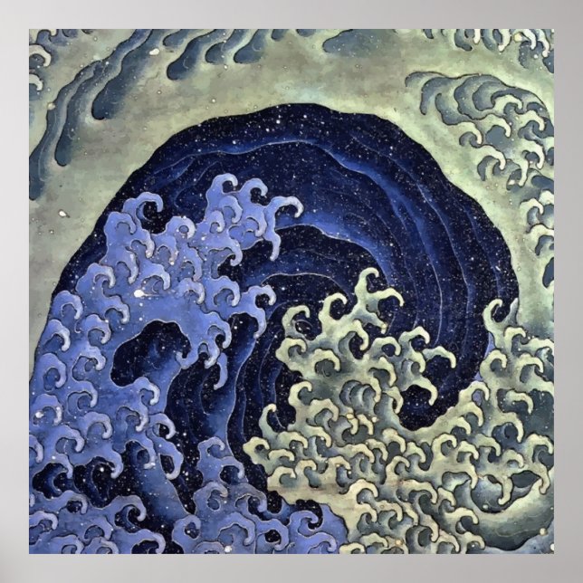 Hokusai Feminine Wave Poster (Framsidan)