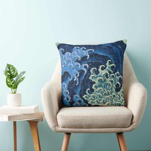 Hokusai Feminine Wave Vintage Ocean Kudde (Stol)