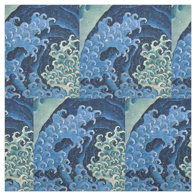 Hokusai Feminine Wave Vintage Ocean Tyg (Provkarta)