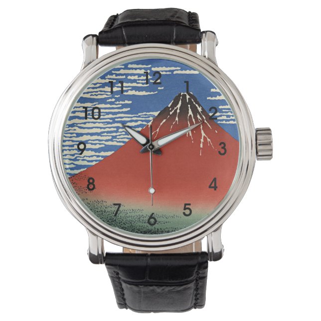 Hokusai - Fuji, Berg i klart väder, Armbandsur (Framsida)