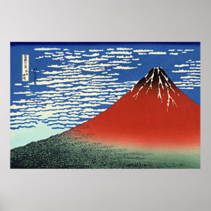 Hokusai - Fuji, Berg i Klart Väder, Poster