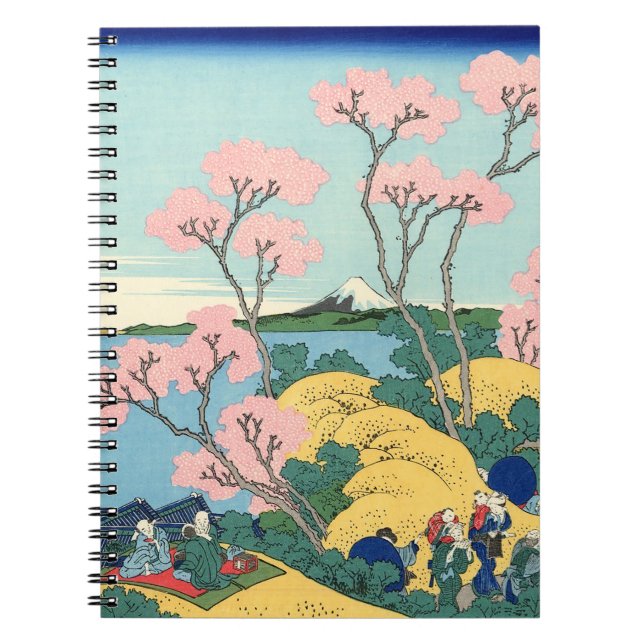 Hokusai Fuji från Gotenyama på Tōkaidō Anteckningsbok (Framsidan)