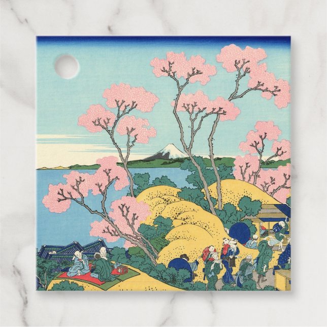 Hokusai Fuji från Gotenyama på Tōkaidō Gåvor Etiketter (Framsida)
