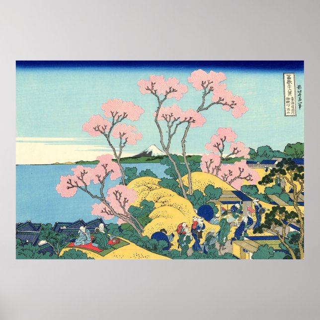 Hokusai Fuji från Gotenyama på Tōkaidō i Shin Poster (Framsidan)