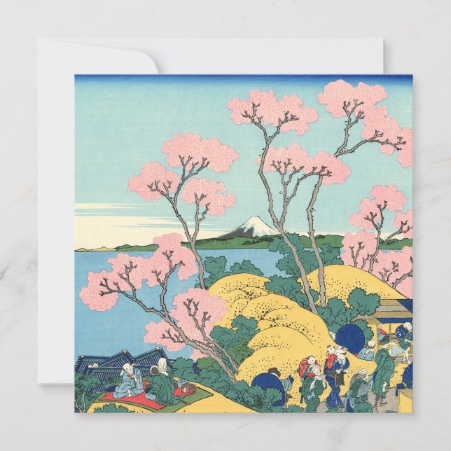 Hokusai Fuji från Gotenyama på Tōkaidō Inbjudningar (Framsida)