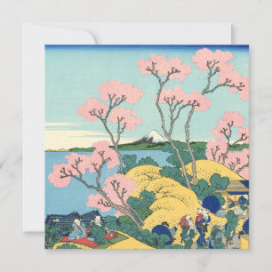 Hokusai Fuji från Gotenyama på Tōkaidō Inbjudningar
