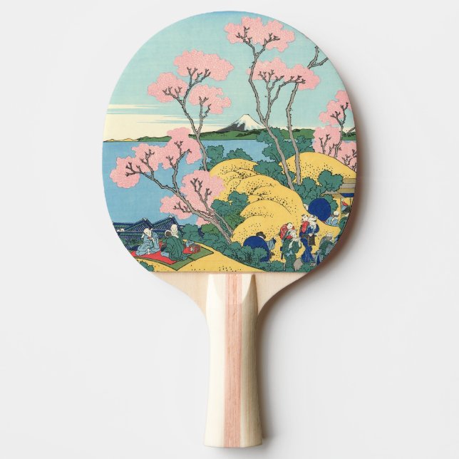 Hokusai Fuji från Gotenyama på Tōkaidō Pingisracket (Framsidan)