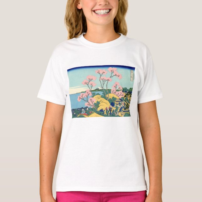 Hokusai Fuji från Gotenyama på Tōkaidō T Shirt (Framsida)