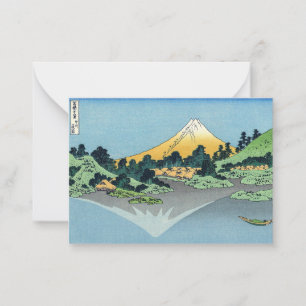 Hokusai - Fuji Reflects-berget i Sjö Kawaguchi Anteckningskort