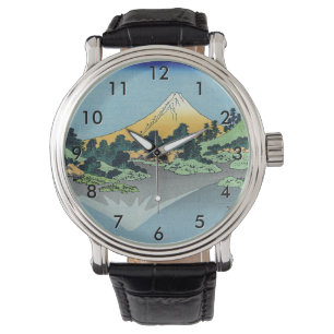Hokusai - Fuji Reflects-berget i Sjö Kawaguchi Armbandsur