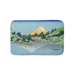 Hokusai - Fuji Reflects-berget i Sjö Kawaguchi Badrumsmatta