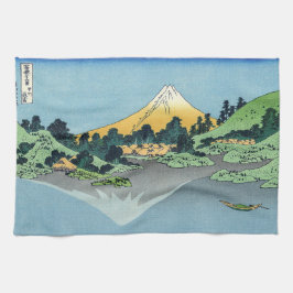 Hokusai - Fuji Reflects-berget i Sjö Kawaguchi Kökshandduk