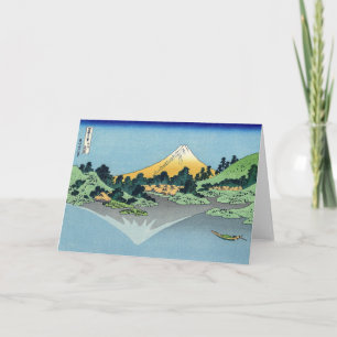 Hokusai - Fuji Reflects-berget i Sjö Kawaguchi Kort