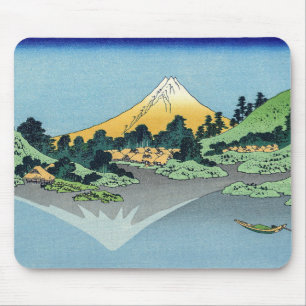 Hokusai - Fuji Reflects-berget i Sjö Kawaguchi Musmatta