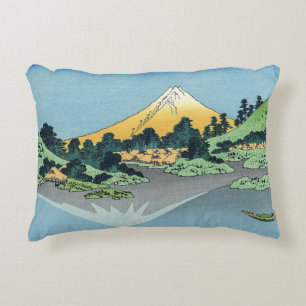 Hokusai - Fuji Reflects-berget i Sjö Kawaguchi Prydnadskudde
