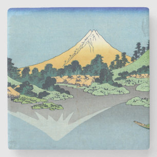 Hokusai - Fuji Reflects-berget i Sjö Kawaguchi Stenunderlägg