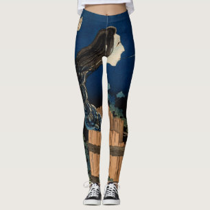 HOKUSAI GHOST WOODBLOCK TRYCKTA TRYCKTA Leggings