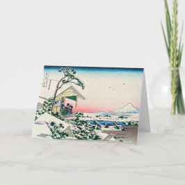 Hokusai - Gott nytt år / Tea house vid Koishikawa Helgkort