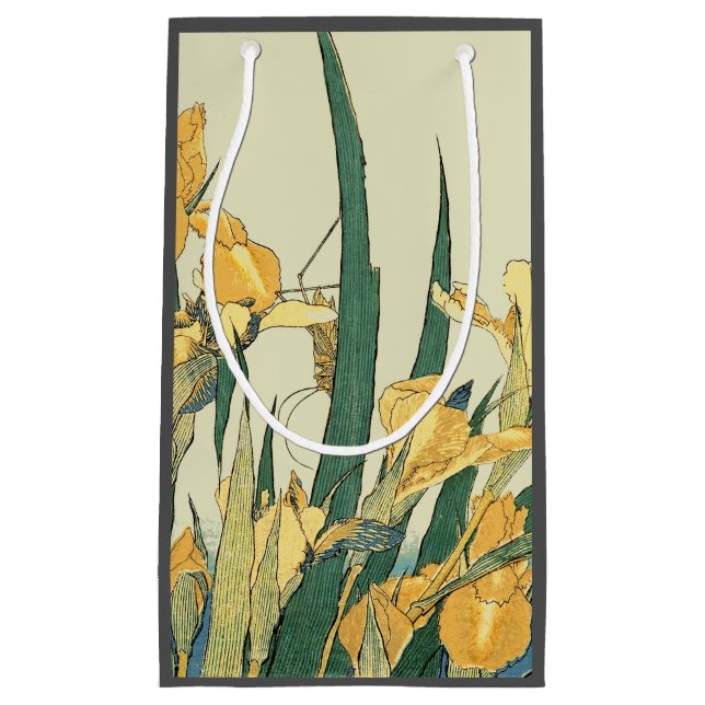 Hokusai Gräshoppa Iris Vintage Tryck: Japanska (Framsidan)