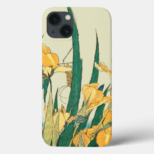 Hokusai Gräshoppa Iris Vintage Tryck: Japanska