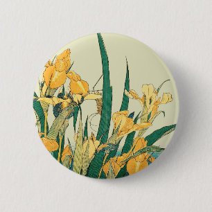 Hokusai Gräshoppa Iris Vintage Tryck: Japanska Knapp