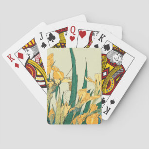 Hokusai grashopper och iris Japan Casinokort
