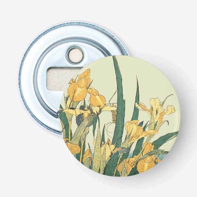 Hokusai grashopper och iris Japan Flasköppnare (Framsidan)