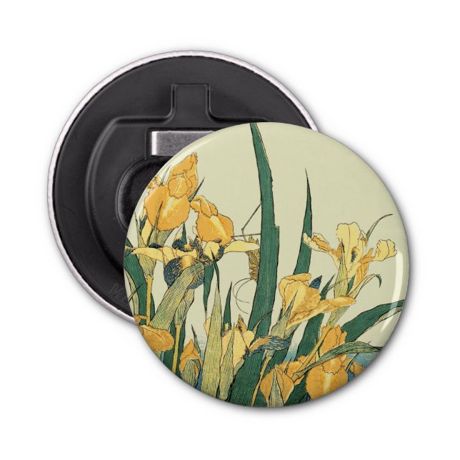 Hokusai grashopper och iris Japan Flasköppnare (Framsidan)