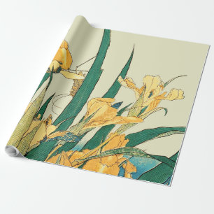 Hokusai grashopper och iris Japan Presentpapper