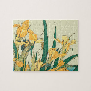 Hokusai grashopper och iris Japan Pussel