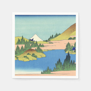 Hokusai Hakone Lake i Sagami-provinsen  Pappersservett