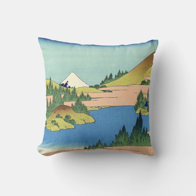 Hokusai Hakone Sjö i Sagami-provinsen Kudde (Framsida)