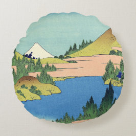 Hokusai Hakone Sjö i Sagami-provinsen Rund Kudde