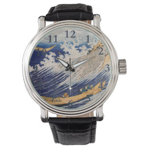 Hokusai Havsvågor Sjöbåtar Armbandsur