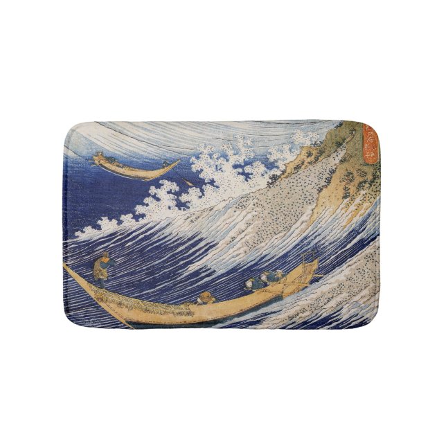 Hokusai Havsvågor Sjöbåtar Badrumsmatta (Framsidan)