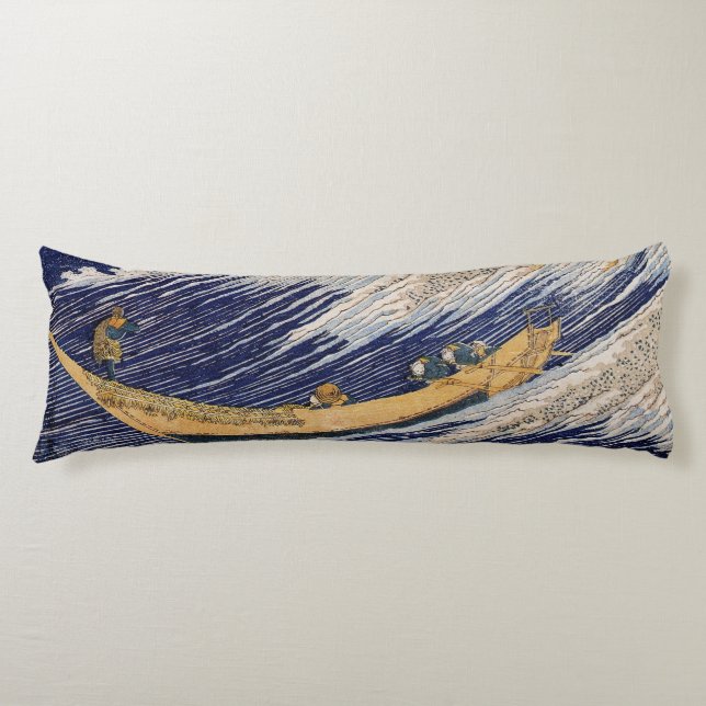 Hokusai Havsvågor Sjöbåtar Kroppskudde (Framsidan)
