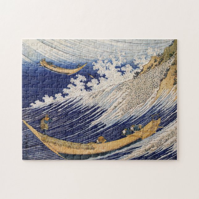 Hokusai Havsvågor Sjöbåtar Pussel (Horisontell)