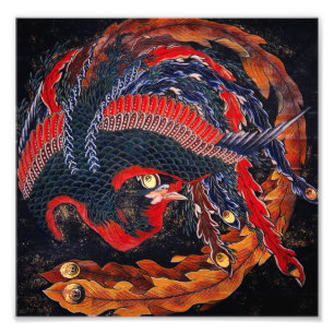 Hokusai japan Phoenix Fototryck