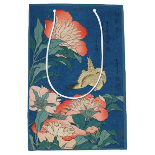 Hokusai Japansk Konst Pioner och Kanariefågel